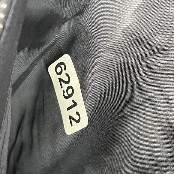 ESCADA Blazer Womens 38 Stretch Wool Twill Polka Dot Ruffle Trim Jacket Black - Picture 16 of 16